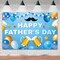 Happy Father's Day Banner Backdrop Light Blue Theme Background Decor for Happy Father's Day Festival Party Celebration Photography Photo Prop Decorations Supplies 72x43in-BECKTEN
